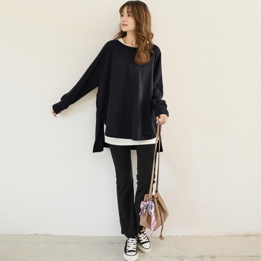 Tシャツ・カットソー | カットソーチュニック 春 ロンT 前後差