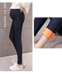 マタニティ | 短納期マタニティデニムパンツ ストレッチパンツ ロングパンツ ボアパンツ 裏起毛 保温 あたっか XXXLまで 妊婦服 調整できる ウエストゴム マタニティウェア
