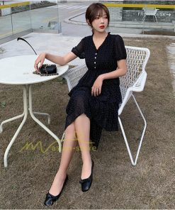 マキシ | ワンピース レディース 40代 膝丈ワンピース 春夏 半袖 シフォンワンピース 通勤OL オシャレ結婚式ドレス Vネック 20代30代 きれいめ 上品 着痩せ Aライン