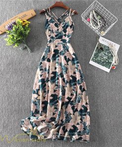 セール | ワンピース キャミソール ロング 花柄 フラワー キャミワンピ レディース ウエストゴム セクシーワンピ ハイウエスト 涼しい 2021夏新作 旅行 ビーチ プリント