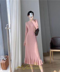 ニットワンピース | ロングワンピース ワンピース レディース ロング丈 秋 冬 マーメイド 着痩せ セクシー 足細効果 韓国風 20代30代40代50代 フェミニン