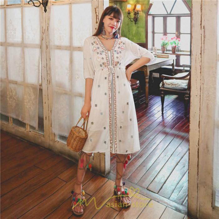 マキシ | ワンピース 膝下 カジュアル 上品 きれいめ 通勤 レディース 七分袖 体型カバー インスタ映え 撮影 個性的 クラシック 大人可愛い 高級感 普段使い 海外旅行