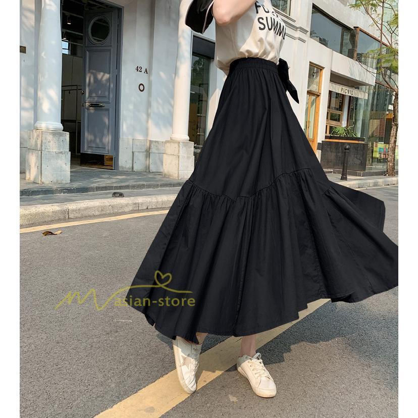 スカート | プリーツロング 春 夏 秋 マキシ 大きいサイズ フレアマキシプリーツ 20代30代40代 韓国ファッション フレア 上品 着痩せ