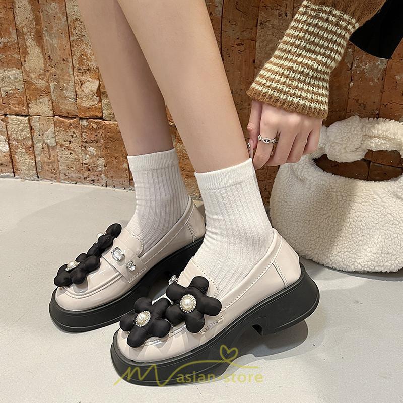 ローファー | 学生 女子 レディース 通学 通勤 学生靴 学校 軽量 花飾り 可愛い 上品 10代20代30代40代 フォーマル コンフォート 送料無料 キレイめ