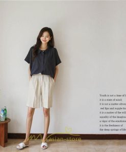 シャツ・ブラウス | ブラウス トップス 半袖 レディース 韓国風 2022新作 体型カバー シャツ 20代 30代 40代 50代 60代 大人 無地 可愛い ゆったり 夏 春 夏服 おしゃれ