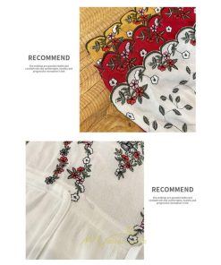 マキシ | ワンピース トップス ロング ロングワンピース 綿麻 夏秋 レディース 大人 おしゃれ シンプル ナチュラル カジュアル 刺繍 花柄 丸首 華やか 上品