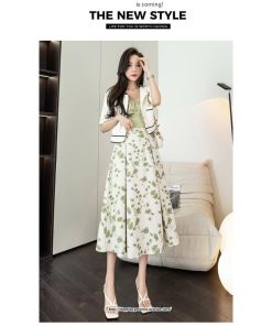 スカート | レディース ロングハイウエスト Aライン 花柄 秋 冬 ボトムス カジュアル 大人 可愛い お出かけ デイリー フェミニン おしゃれ きれいめ