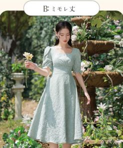 大人 | パーティードレス 結婚式 40代 20代 ミモレ丈 袖あり 長袖 韓国風 フォーマルドレス ワンピース お呼ばれ 二次会 エレガント 披露宴 女性 謝恩会 上品