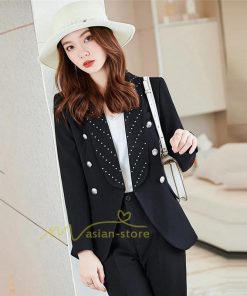 パンツスーツ | スーツ レディース ビジネス リクルート ビジネス OL テーラード 春秋 2点セット セットアップ オフィス 通勤 就活 事務服 面接 夏作 カジュアル