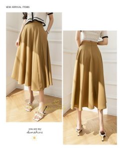 スカート | ハイウエスト ロングレトロ Aライン女性 マキシ丈ボトムス 春秋 夏 お洒落 カジュアル 2022 エレガント 20代30代40代 通勤