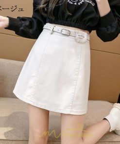 スカート | ミニレディース レザー ハイウエスト フェイクレザー ミニ丈 ショート セクシー Aライン ベルト付き 可愛い お出かけ 二次会 キレイめ　 女子会 デート