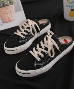 シューズ | スニーカー キャンバス 歩きやすい スリッポン かかとなし ローカット レディース スニーカー 春夏 美脚 スニーカー