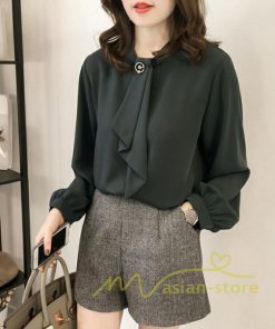 在庫ある | 長袖ブラウス レディース 秋物 シャツレディース ブラウスシャツ オフィス シフォンブラウス 30代40代50代 リボン フェミニン 3色 OL トップス フリル