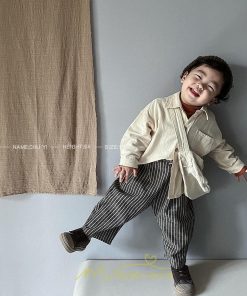 衣装 服 | 子供服 長ズボン ロングパンツ 子ども服 こども服 キッズ ベビー ボーダー柄 男の子 女の子 ズボン パンツ ボトムス 上品 綿麻 秋 カジュアル 春 可愛い