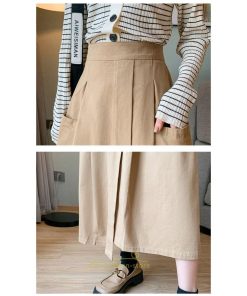 スカート | 綿秋 Aラインロングレディース 秋物 ボトムス 秋服 無地 体型カバー 30代通学通勤 おしゃれ感 大人 40代50代
