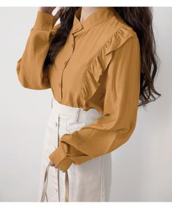 シャツ・ブラウス | ブラウス レディース きれいめ 40代 春秋 上品 無地 ブラウス 長袖 ゆったり オシャレ 韓国風 通勤 大人 着痩せ 50代 バルーンスリーブ 30代 韓国ファッション