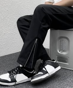 チノパン | メンズパンツ 無地 メンズ ボトムス パンツ ロングパンツ 夏物 サマーパンツ ロング丈 スラックス ジッパー  日常感 メンズスタイル ストリート 上品 おしゃれ