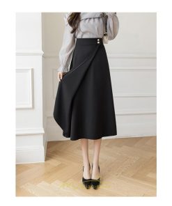 スカート | ボトムス ロング丈 ミモレ丈 Aライン 楽 大人 きれいめ 20代 30代 40代 通勤 上品 ビジネス オフィス 高見え 冬 2022新作 着痩せ 脚長効果 秋