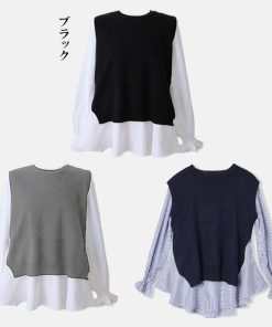 Tシャツ・カットソー | シャツブラウス ニットベスト 2点セット