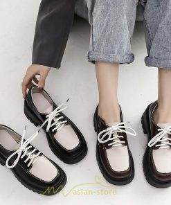 ローファー | 厚底 レディース 編み上げ 学生 通勤 通園 通学 靴 入学 スクール ハロウィン 学園祭 コスプレ 痛くない 疲れにくい 柔らかい 10代20代30代40代