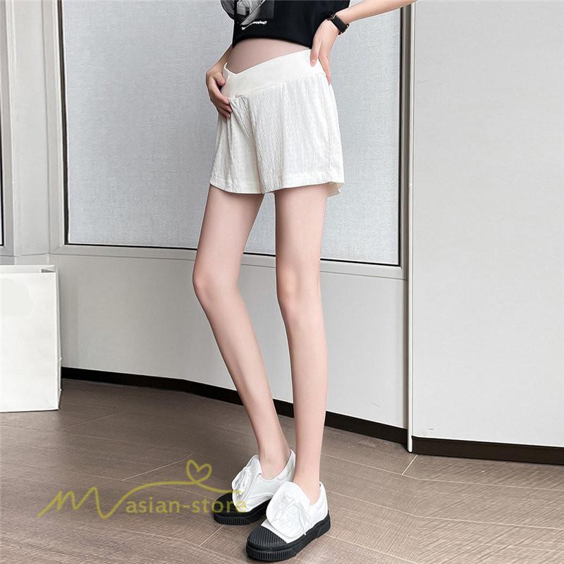 パンツ レギンス | マタニティパンツ ショート丈 レディース サマーパンツ 夏 薄手 ワイドパンツ 着痩せ ゆったり おしゃれ カジュアル 柔らか 上品 妊婦服 ウエスト調整 きれいめ