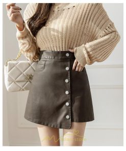 スカート | ミニレザーレディース  タイト 秋 冬 Aライン ハイウエスト おしゃれ フェイクレザー 新作 オシャレ 2022 可愛い 着痩せ