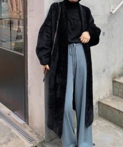 カーディガン | シャギーロングニット韓国風