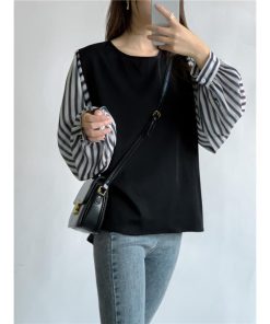 ｔシャツ・カットソー | Tシャツ 長袖 レディース カジュアル レイヤード カットソー シャツ 異素材 切り替え トップス Tシャツ ブラウス 30代 秋物 重ね着 20代 50代 ゆったり