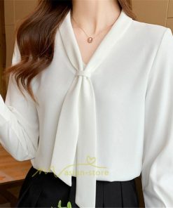 シャツ・ブラウス | ブラウス レディース きれいめ 40代 春夏秋新作 オシャレブラウス シフォンシャツ リボンネック 長袖トップス ブラウス 大人 ゆったり シャツ30代 50代 通勤