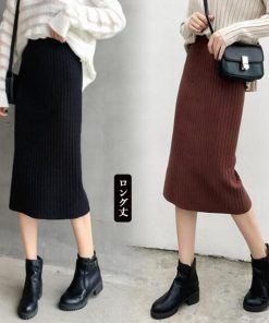 ひざ丈スカート | ニットスカートレディース大人セクシー