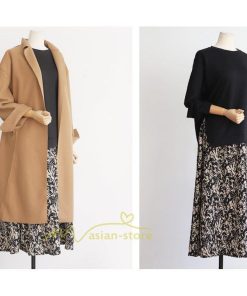 マキシ | ワンピース ドッキングワンピース レディース 長袖 2way ニット 重ね着風 大きいサイズ 30代 40代 50代 お出かけ マキシワンピ 体型カバー カジュアル 春夏秋