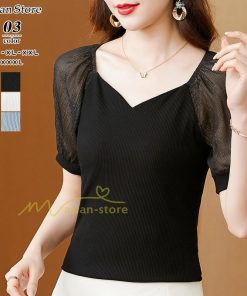 ｔシャツ・カットソー | シャツ レディース 春夏新作 40代 半袖 ニットトップス 無地Tシャツ Vネック 20代30代40代50代 エレガント カジュアル ファッション 着痩せ 人気 お出かけ 上品