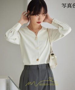 シャツ・ブラウス | ブラウス レディース シャツ トップス Vネック 長袖シャツ 無地 オフィス カジュアル おしゃれ 通勤 お仕事 フォーマル 上品 20代30代40代50代 可愛い