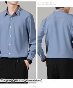 シャツ | 長袖メンズ ビジネス フォーマル オフィス 仕事 春 夏 秋 冬 カジュアル ビジネスシンプル 長袖 トップス 大きいサイズ メンズトップス