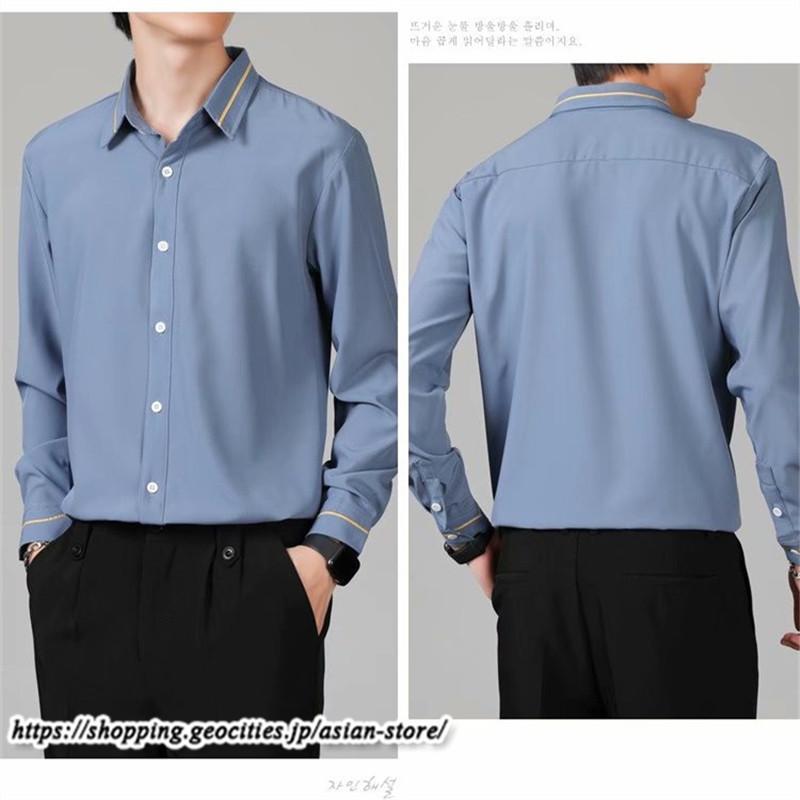 シャツ | 長袖メンズ ビジネス フォーマル オフィス 仕事 春 夏 秋 冬 カジュアル ビジネスシンプル 長袖 トップス 大きいサイズ メンズトップス