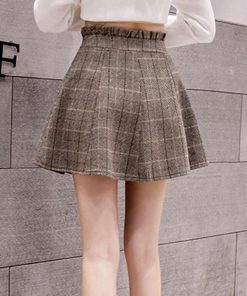 ミニスカート | Skirt ボトムス レディース グレンチェックスカート Aライン 秋冬 フレアスカート