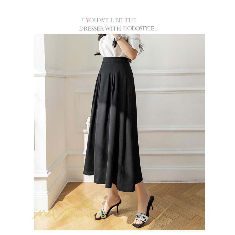 スカート | Aラインレディース 着痩せ 秋 冬 新作 ハイウエスト ロング丈 ウエストゴム 20代 30代 カジュアル OL ビジネス 秋冬 40代 コーデ 50代
