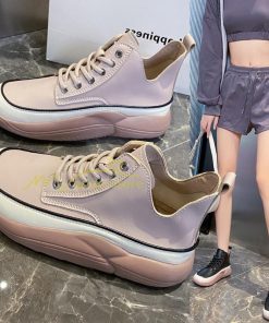 スニーカー | スニーカー　レディース レディースシューズ ローカット 靴 厚底 ダッドウォーキングシューズ Pu革 厚底靴 美脚 厚底スニーカー 歩きやすい