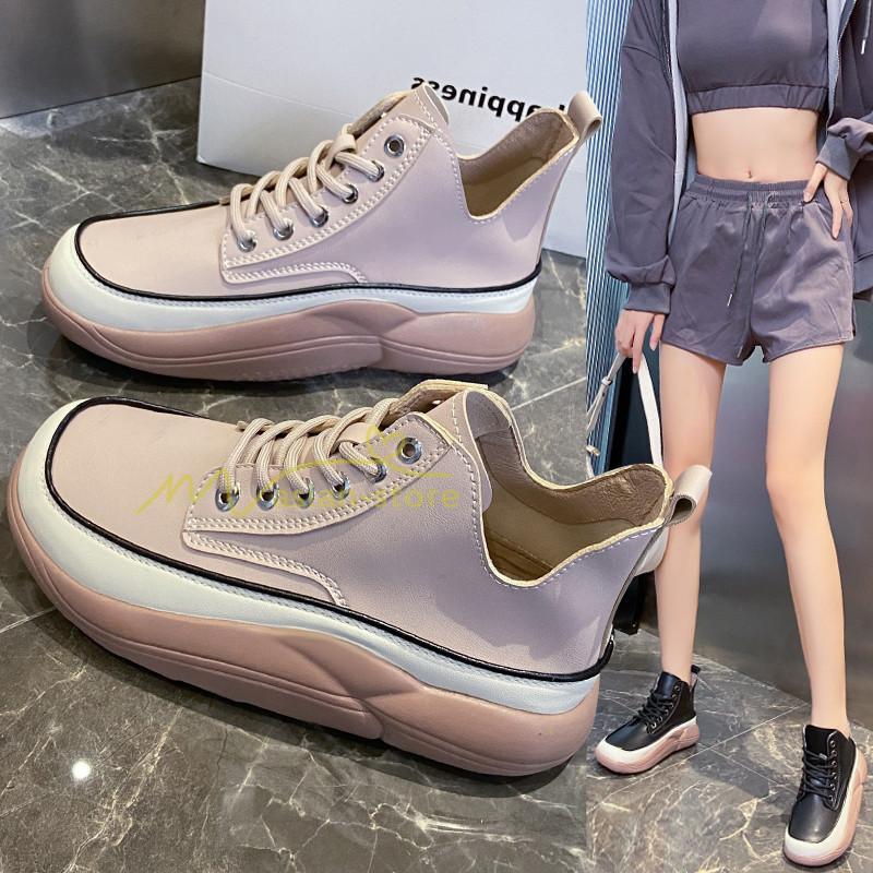 スニーカー | スニーカー レディース レディースシューズ ローカット 靴 厚底 ダッドウォーキングシューズ Pu革 厚底靴 美脚 厚底スニーカー 歩きやすい