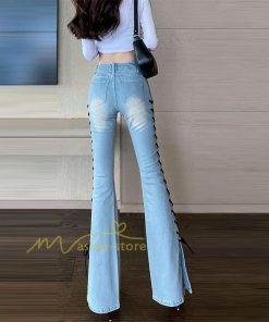 チノ・テーパード・ジョガー・スキニーパン | ブーツカット デニムパンツ レディース フレア ロング丈 カットオフ ストレッチ ハイウェスト コーデ ジーンズ 20代30代40代 スリット 脚長 美脚パンツ 新作