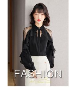 シャツ・ブラウス | ブラウス シャツ レディース 40代 春夏 オシャレブラウス レース 肩出しブラウス ドルマンスリーブ ブラウス トップス 通勤 体型カバー フォーマル 上品 黒