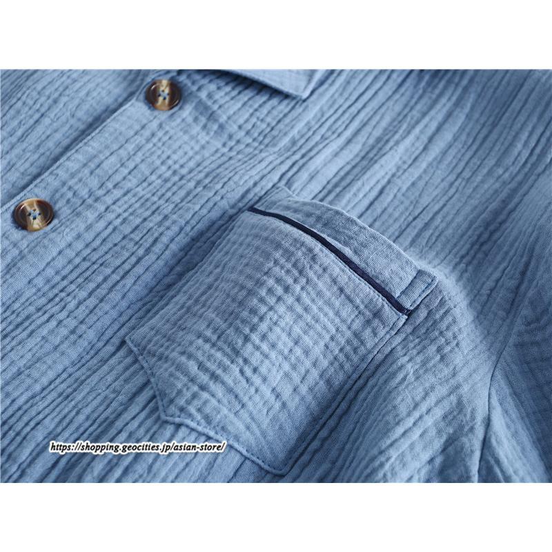 パジャマ ルームウェア | パジャマ メンズ 前開き 長袖 秋新作 春 秋 綿糸 上下セット 男性 薄手 ルームサプリ セットアップ 大きいサイズ 無地 ルームウェア おしゃれ シンプル