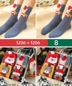 日用雑貨 | 靴下 ソックス 8足セット あったかソックス 冬用ソックス クリスマス ルームソックス プレゼント ギフト ボックス 防寒 レディース 冷え取り 保温 冷え症