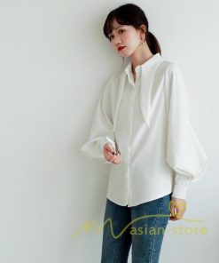 在庫ある | 短納期シフォンブラウスレディース パフスリーブシャツ ビジネスブラウストップス オフィスフォーマルシャツブラウス 薄手 春夏衣装 通学通勤 着痩せ OL 無地