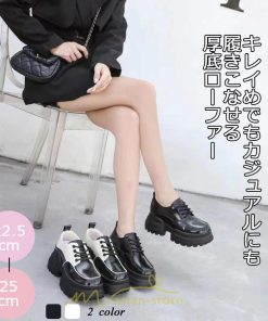 ローファー | レディース パンプス 痛くない レースアップ 厚底 疲れにくい 長時間 疲れない 立ち仕事 通勤 送料無料 通学 コンフォート 10代20代30代40代