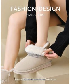 ブーツ | ムートンレディース 靴 スノーシューズ 裏起毛 防寒 内ボア 冬靴 おしゃれ 2022新作 美脚 疲れない 保温 美脚 歩きやすい あったか 可愛い 冬