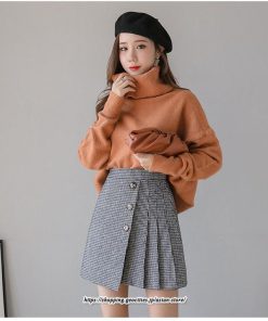 スカート | ミニレディース Aライン ハイウエスト キュロットショート丈 グレンチェック お出かけ 通勤 オシャレ 韓国風 着回し 新作 2022秋冬