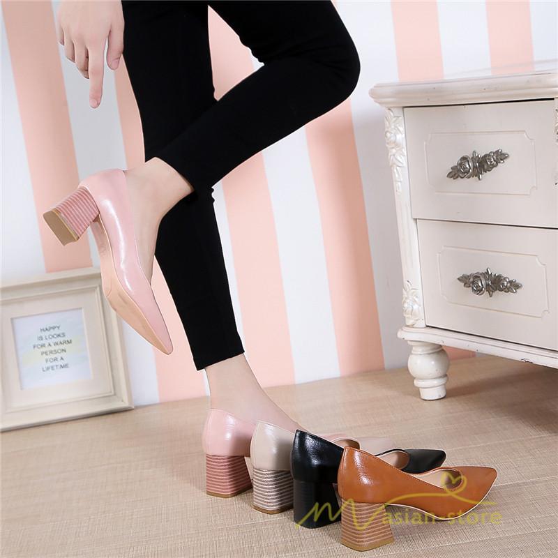 パンプス | 走れるポインテッドトゥ チャンキーヒール 黒 フォーマル オフィス レディース 入学式 入園式 卒業式 卒園式 5cmヒール 22cm 結婚式 靴 25cm