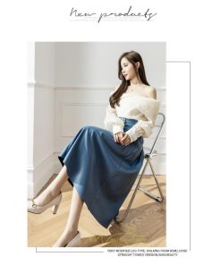 スカート | レザーフレアロング レディース ベルト付き ボトムス ロングAライン ミモレ丈 かっこいい 着痩せ キレイめ スリット