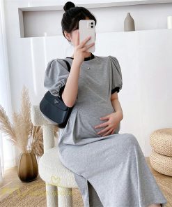 ワンピース | マタニティレディース 半袖 無地 産前 産後 カジュアル Aラインマタニティウェア 上品 サマー妊婦服